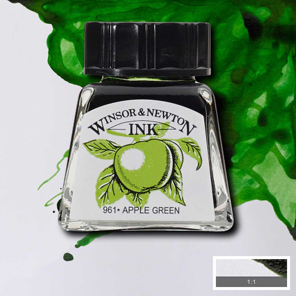 Winsor & Newton Drawing Ink 14ml Apple Green 011