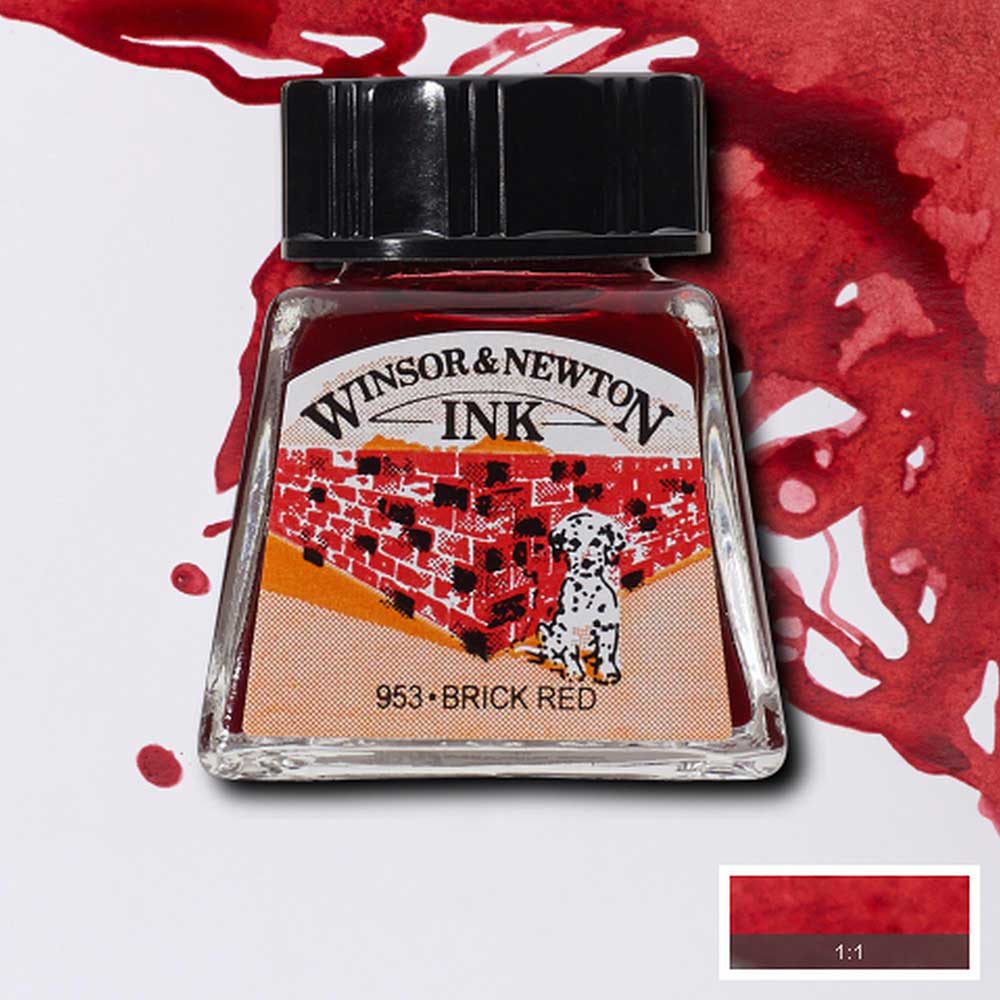 Winsor & Newton Drawing Ink 14ml Brick Red 040