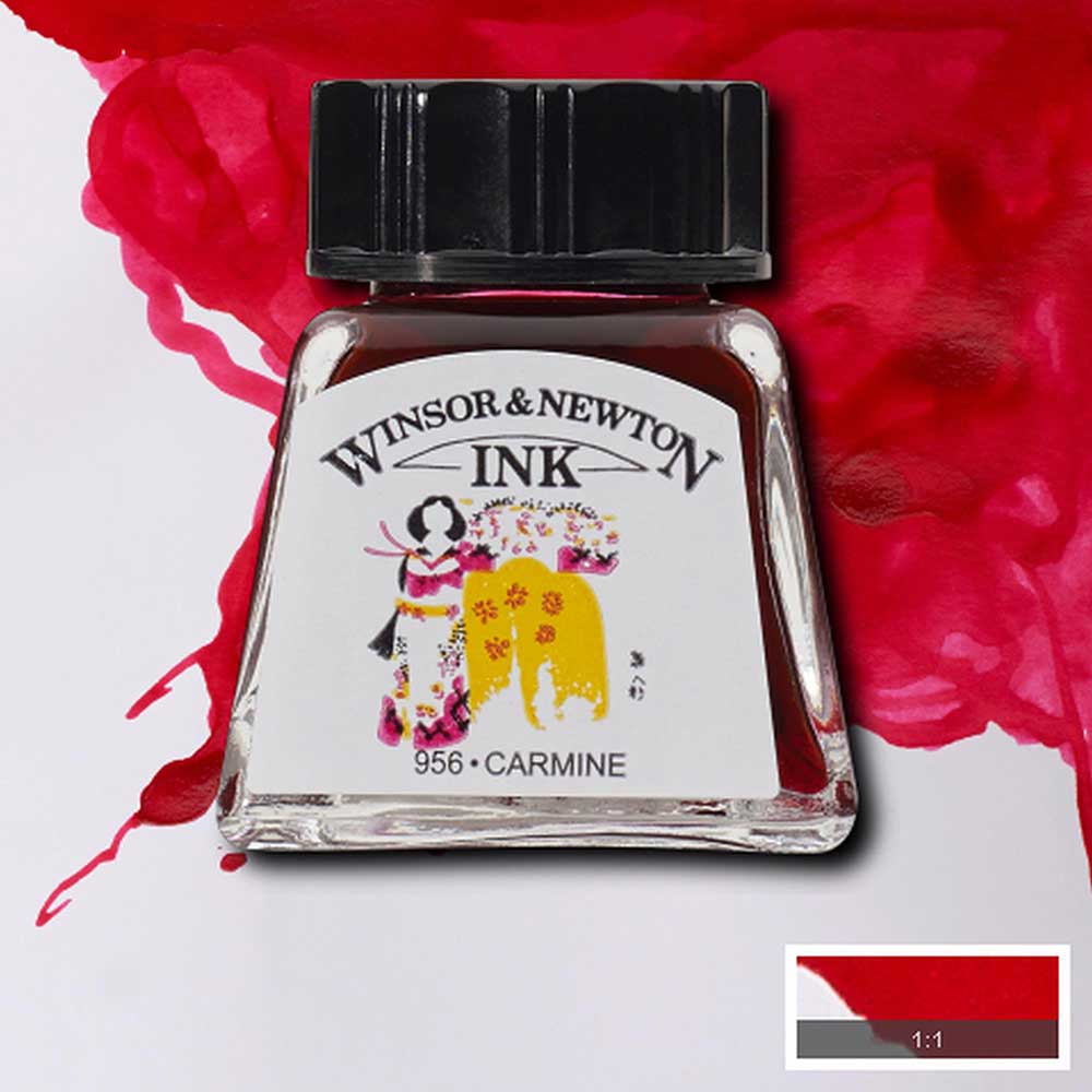 Winsor & Newton Drawing Ink 14ml Carmine 127