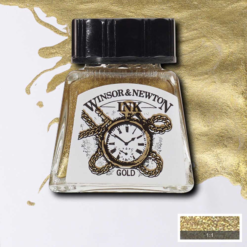 Winsor & Newton Drawing Ink 14ml Gold 283