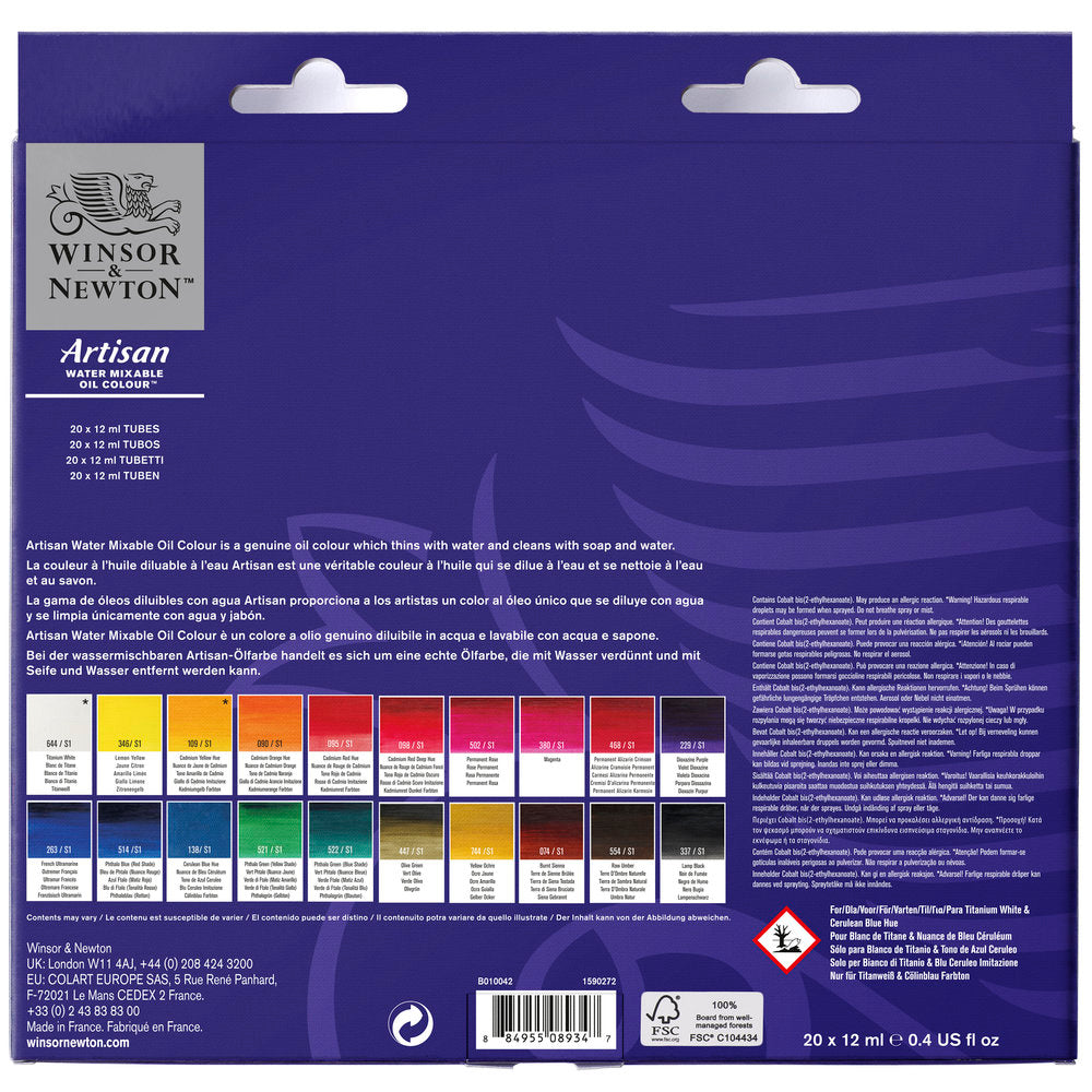 Winsor & Newton Artisan Yağlı Boya Access Boya Seti 20x12ml Tüp