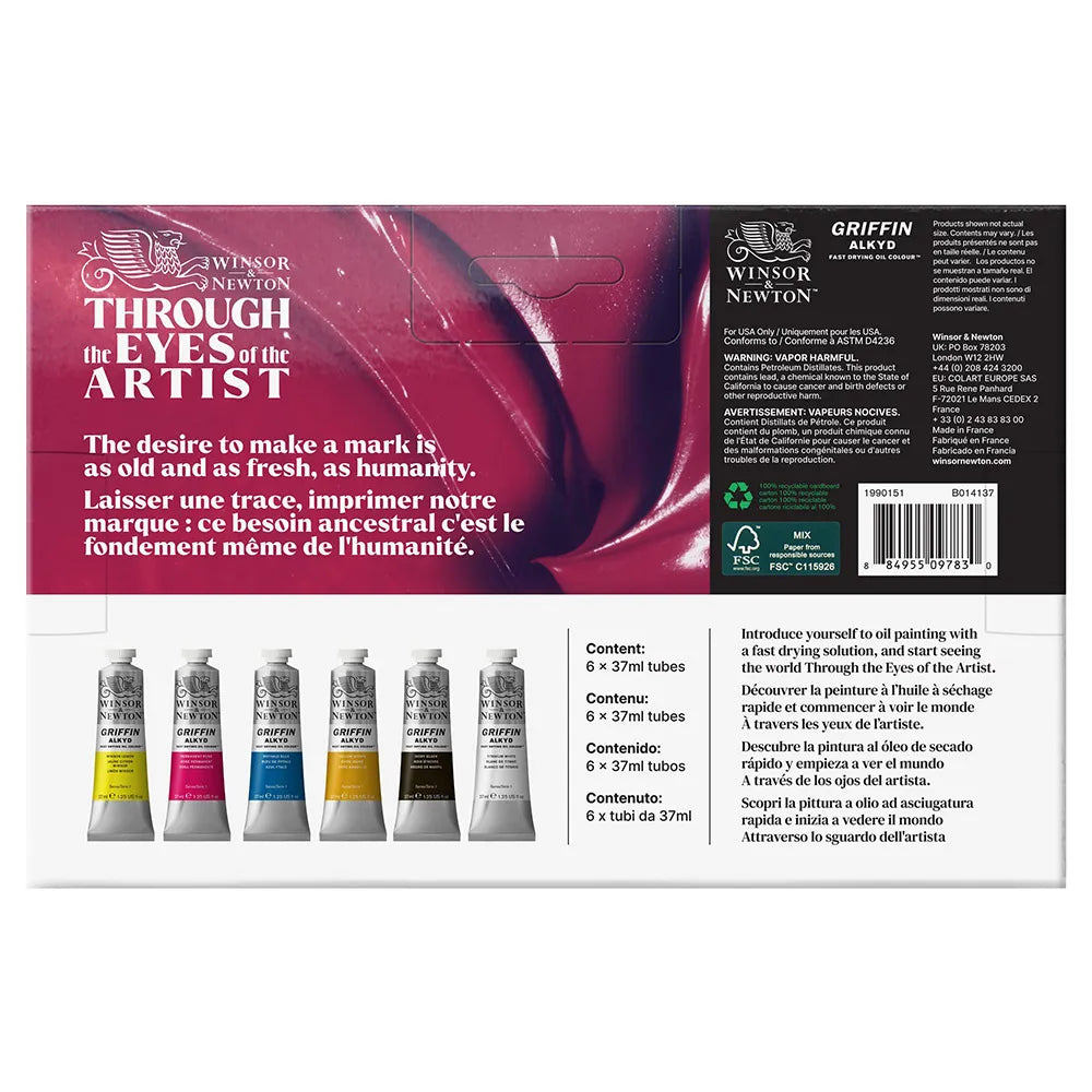 Winsor & Newton Griffin Yağlı Boya Beginners Set (6 x 37ml Griffin Yağlı Boya)