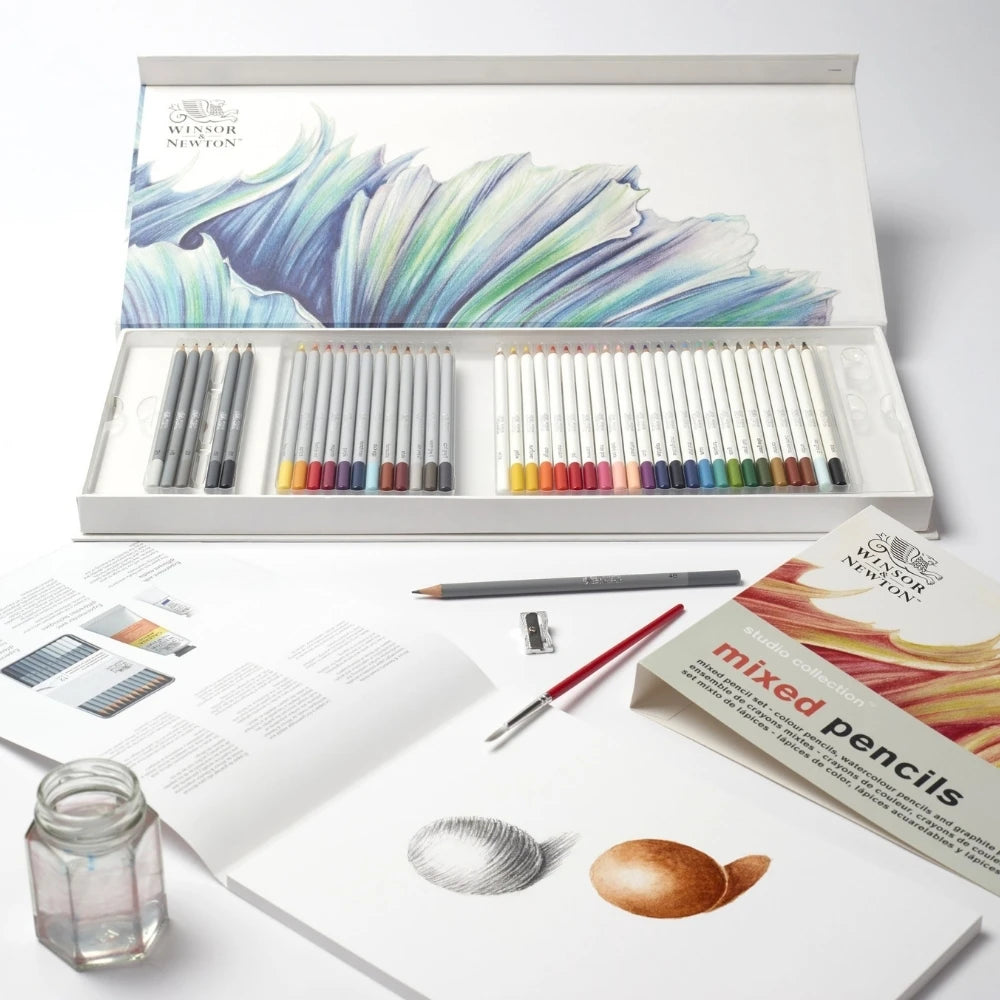Winsor & Newton 45'li Boya Kalemi Seti Karışık - Karton Kutulu