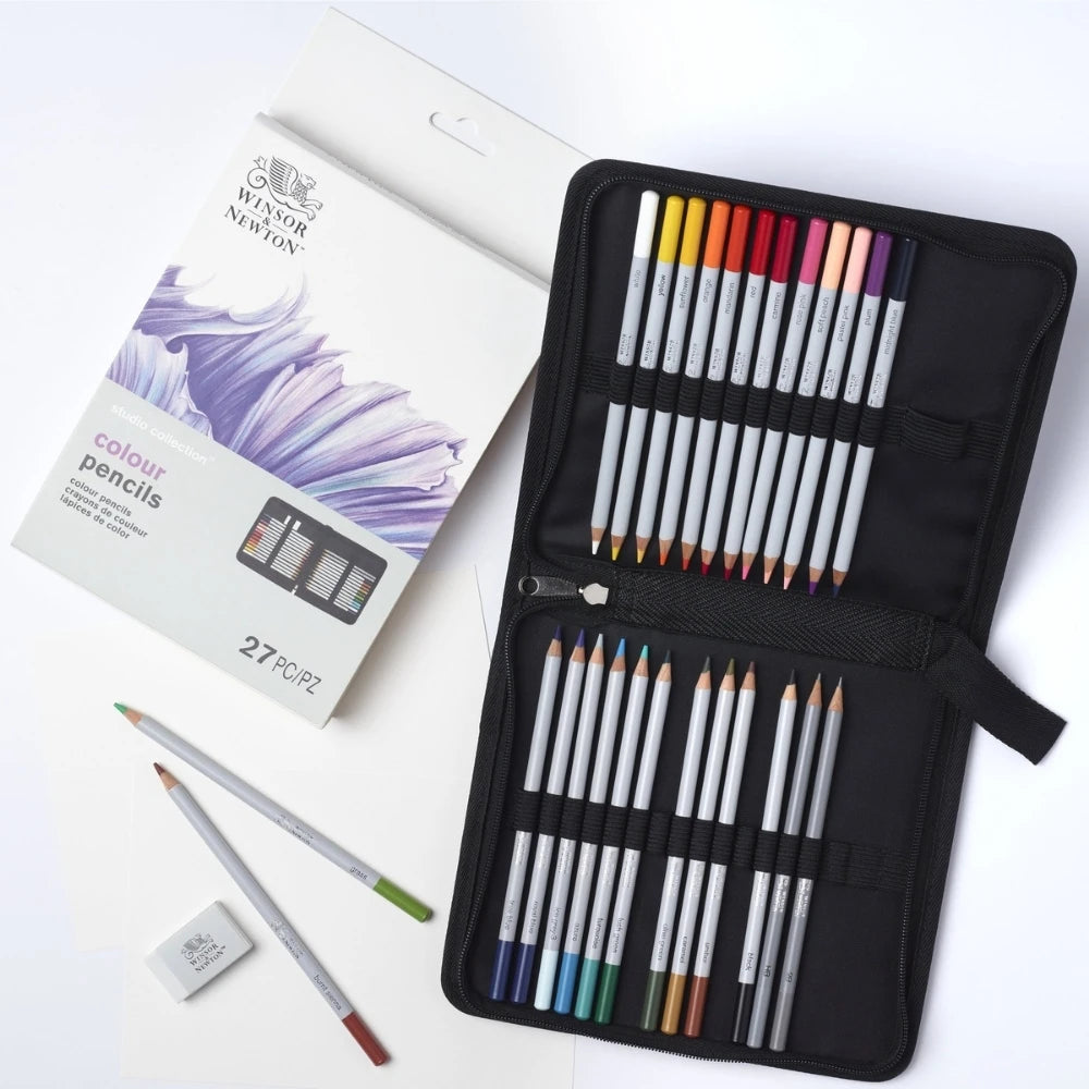 Winsor&Newton Studio Collection 27'li Renkli Kalem Seti - Çantalı