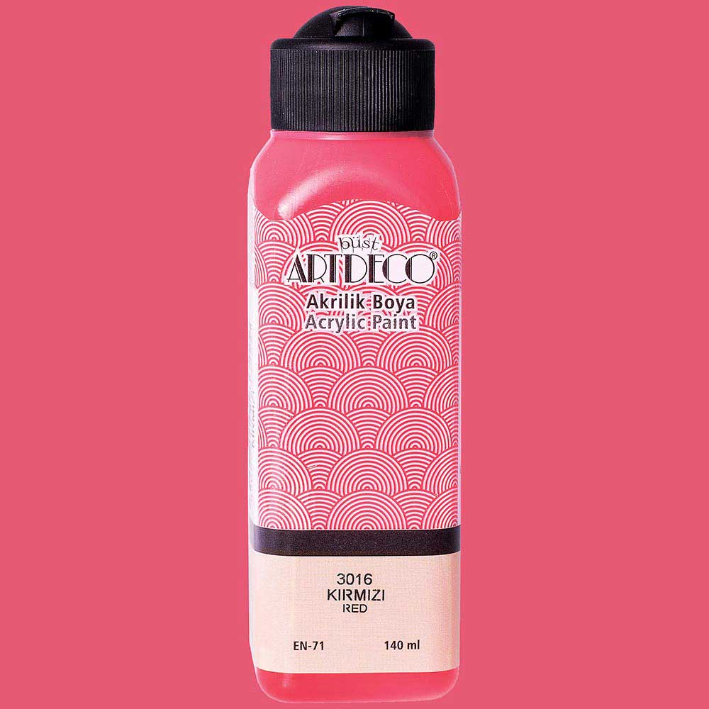 Artdeco Akrilik Boya 140ml Kırmızı 3016