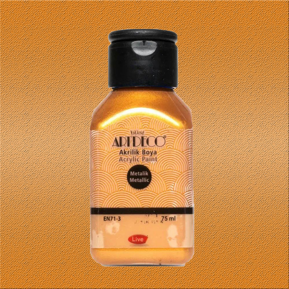 Artdeco Metalik Akrilik Boya 75ml Aztek Altın 3711
