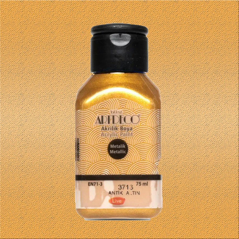 Artdeco Metalik Akrilik Boya 75ml Antik Altın 3713