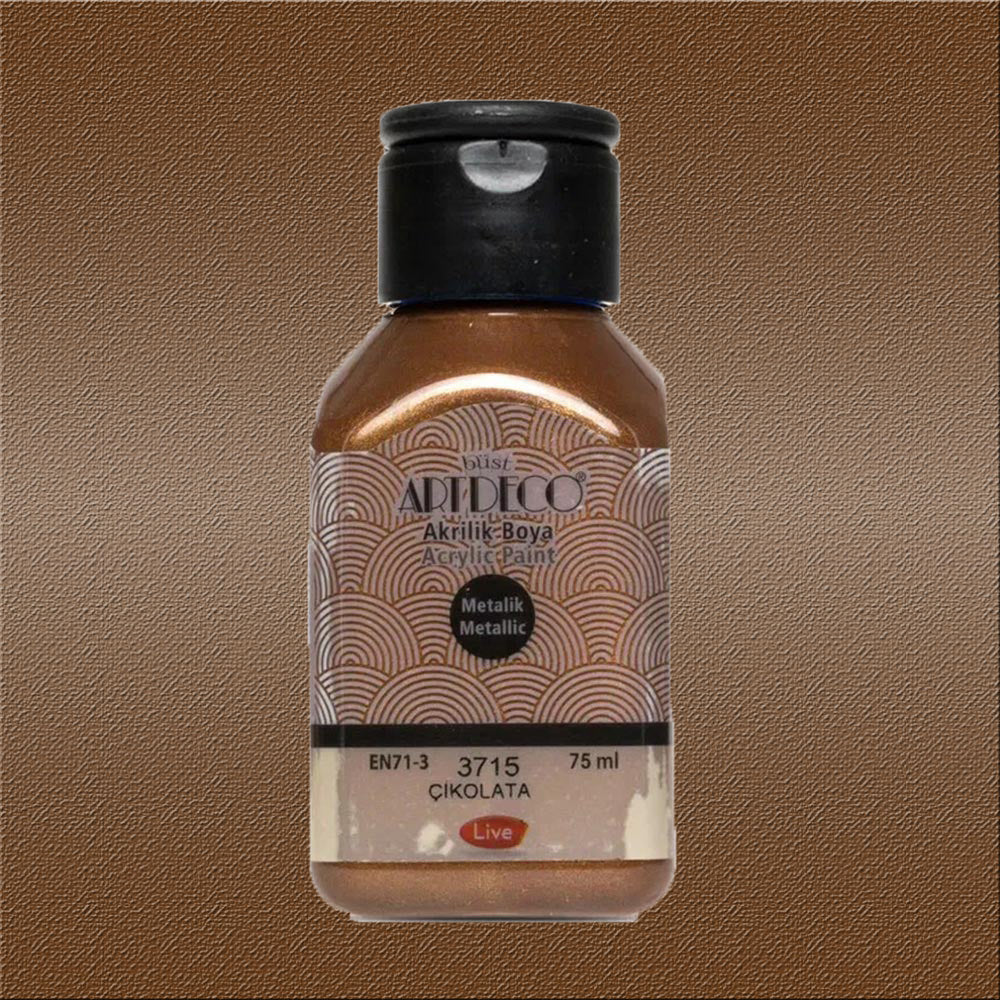 Artdeco Metalik Akrilik Boya 75ml Çikolata Kahve 3715