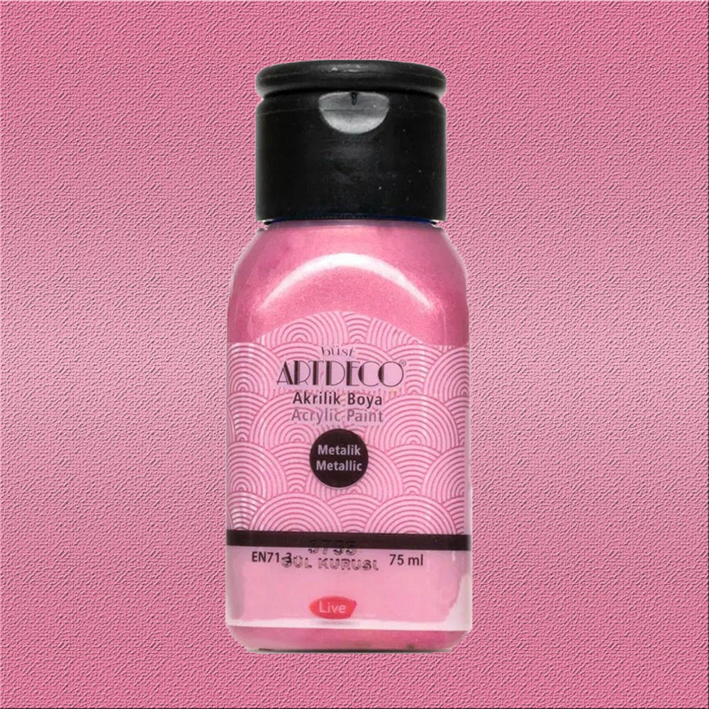 Artdeco Metalik Akrilik Boya 75ml Gül Kurusu 3755