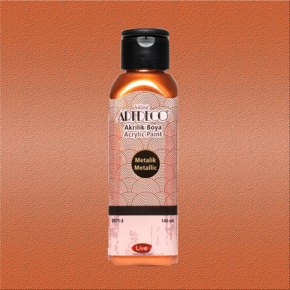 Artdeco Metalik Akrilik Boya 140ml Bakır 3728