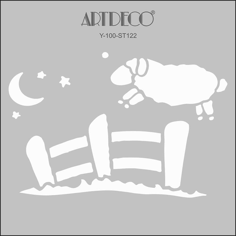 Artdeco Stencil 30x30cm Kuzu 122