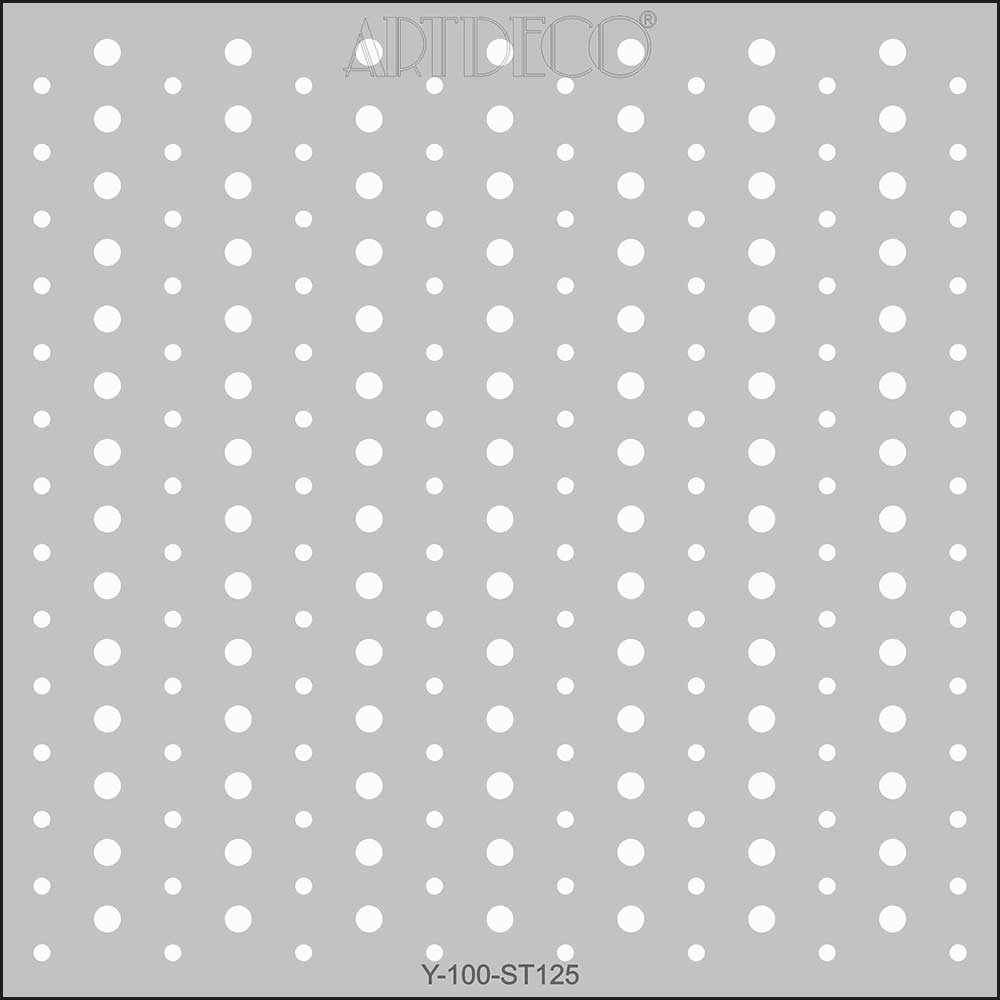 Artdeco Stencil 30x30cm Noktalar 125