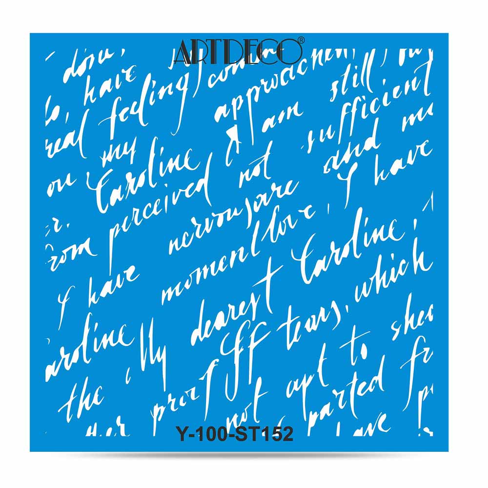 Artdeco Stencil 30x30cm El Yazısı 152