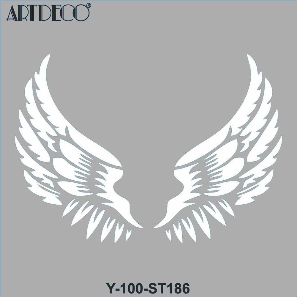 Artdeco Stencil 30x30cm Melek Kanadı 186