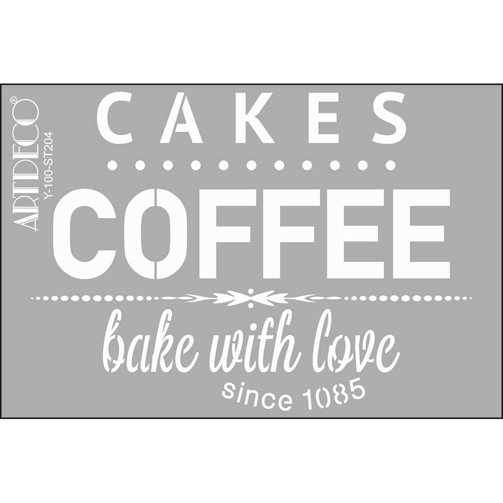 Artdeco Stencil A4 Cakes & Coffee 204