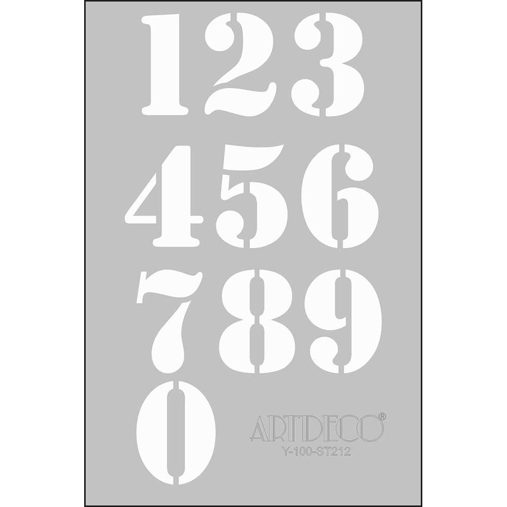 Artdeco Stencil A4 Sayılar 212