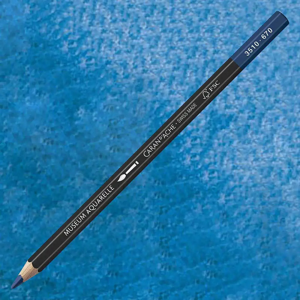 Caran d'Ache Museum Aquarelle Permanent Blue 670