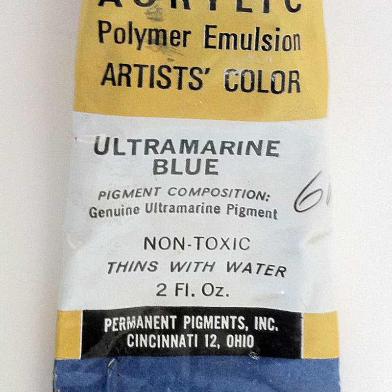 Permanent Pigments dönemine ait akrilik boya tüpü