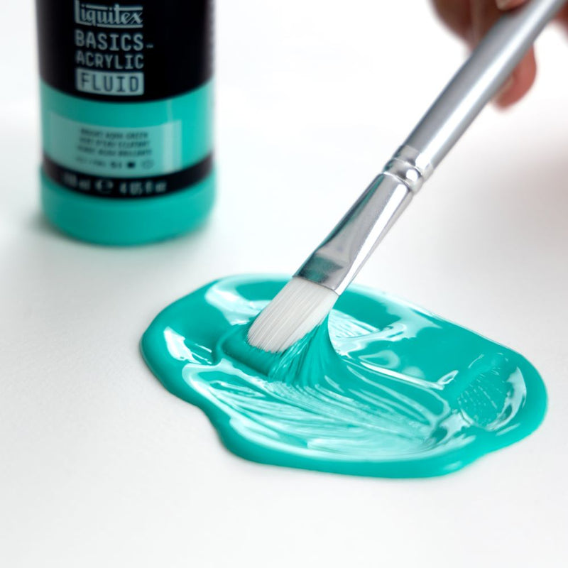 Liquitex Basics Acrylic Fluid ile fırça darbesi