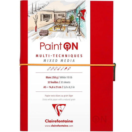 Clairefontaine Paint-On A Grain Sketch Book 250gr A5 32 Sayfa Kırmızı