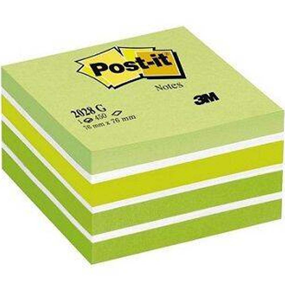 3M Post-it Küp Not Yeşil Tonları 450 Yaprak 76x76mm