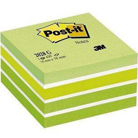 3M Post-it Küp Not Yeşil Tonları 450 Yaprak 76x76mm