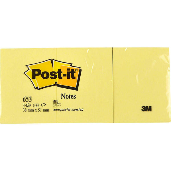 3M Post-it Sarı 100yp 38x51mm 3'lü