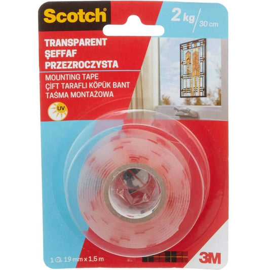 Scotch Şeffaf Montaj Bandı 19mmx1.5m (40041915)