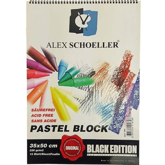 Alex Schoeller Pastel Fon Blok 220gr 35x50cm Siyah