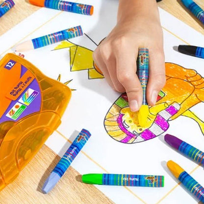 Bic Yağlı Pastel 12'li Sert Plastik Kutu