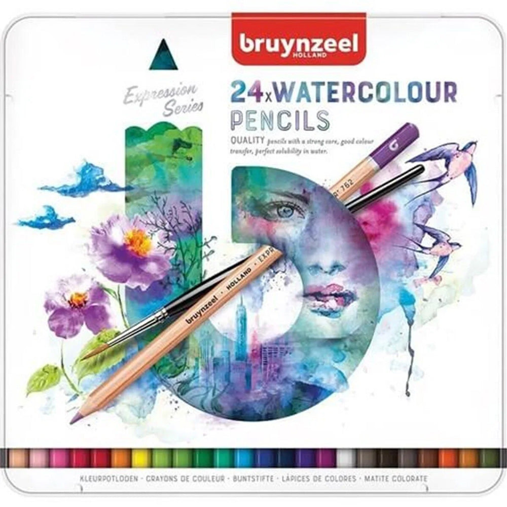 Bruynzeel Expression Aquarelle Kuru-Sulu Boya Kalemi 24'lü
