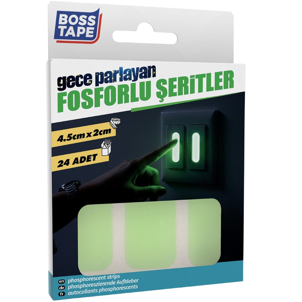 Boss Tape Karanlıkta Parlayan Fosforlu Bant 45x20mm