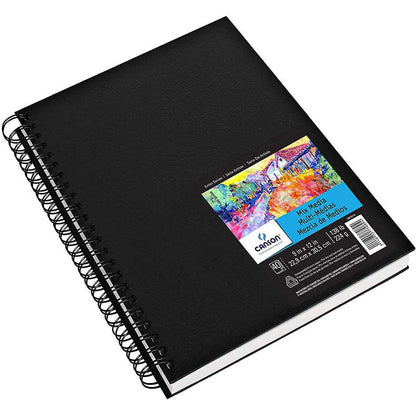 Canson Mix Media Art Book 224gr Çok Amaçlı Spiralli Resim Defteri 40 Sayfa 22.9x30.5cm (Sert Kapak)