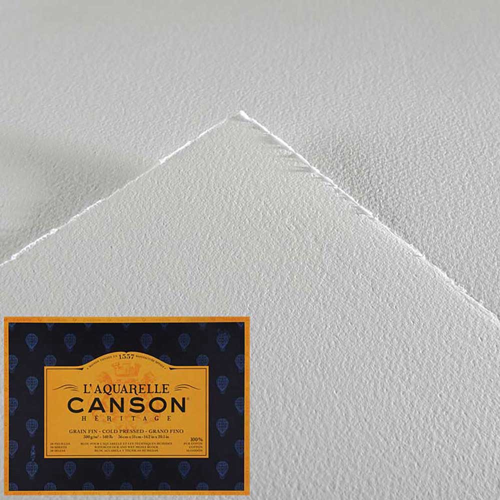 Canson Heritage Aquarelle Cold Pressed 300gr Sulu Boya Blok 12 Sayfa 26x36cm