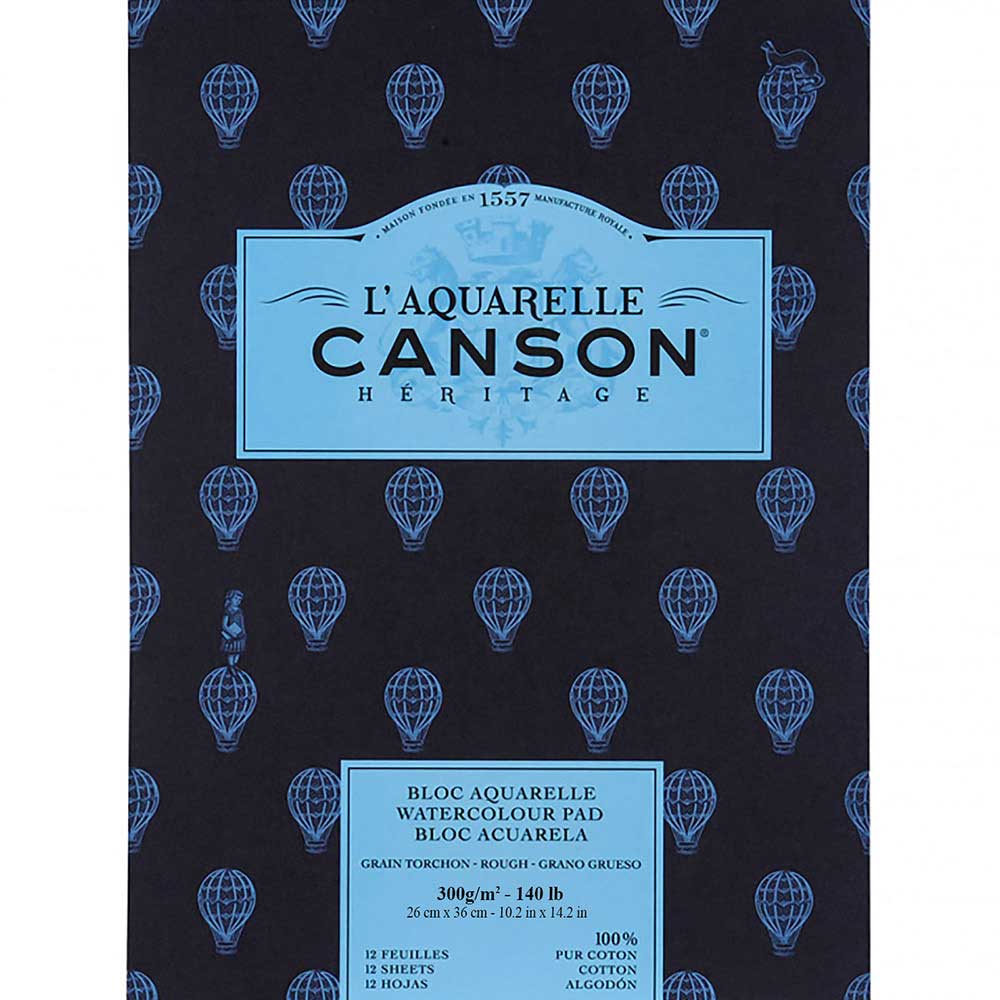 Canson Heritage Aquarelle Rough 300gr Sulu Boya Blok 12 Sayfa 26x36cm