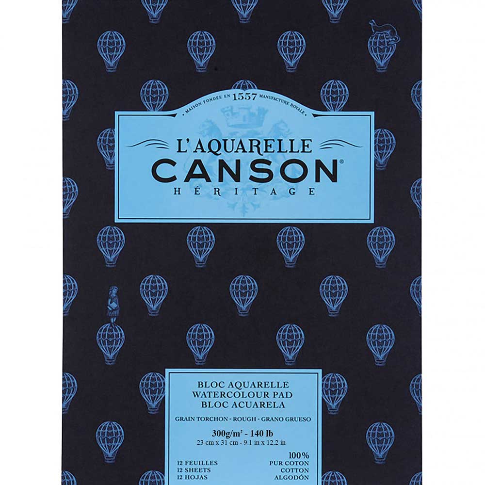 Canson Heritage Aquarelle Rough 300gr Sulu Boya Blok 12 Sayfa 23x31cm