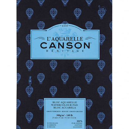 Canson Heritage Aquarelle Rough 300gr Sulu Boya Blok 12 Sayfa 23x31cm