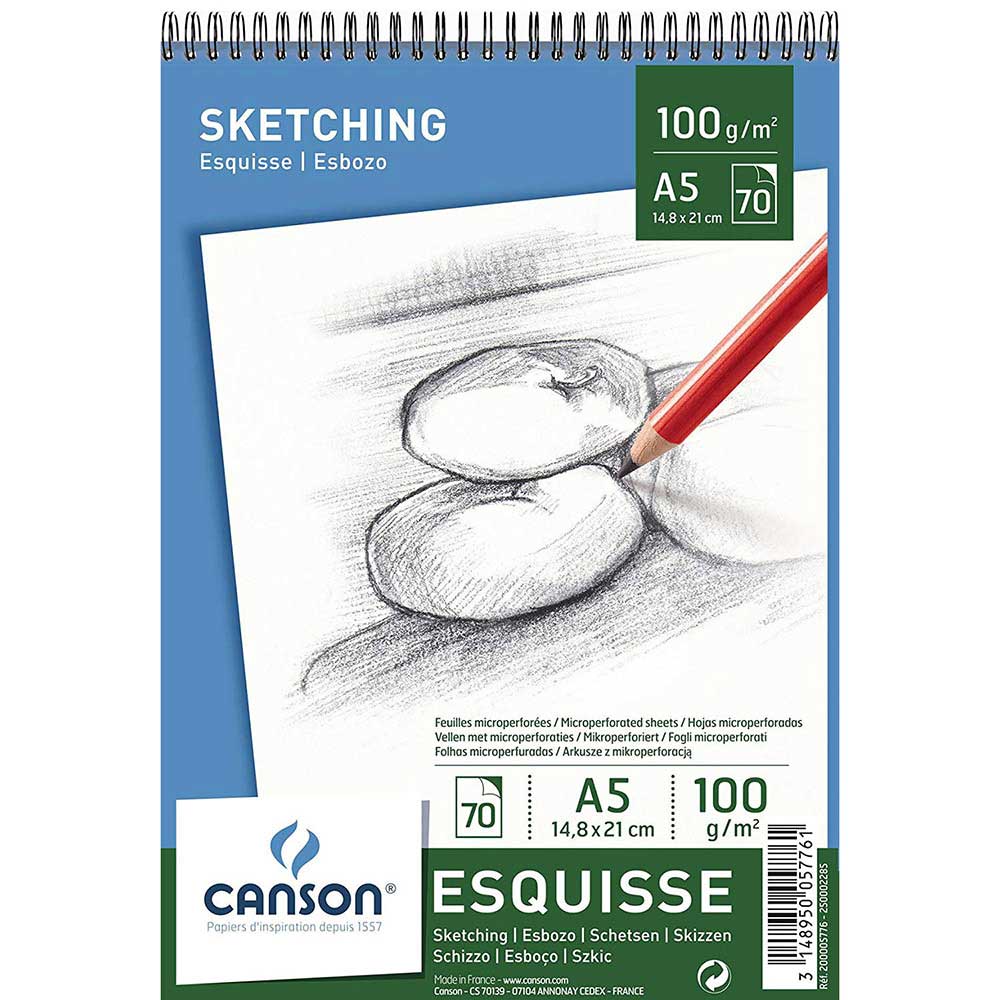 Canson Leisure Esquisse 100gr Spiralli Eskiz Blok 70 Sayfa A5 (14.8x21cm)