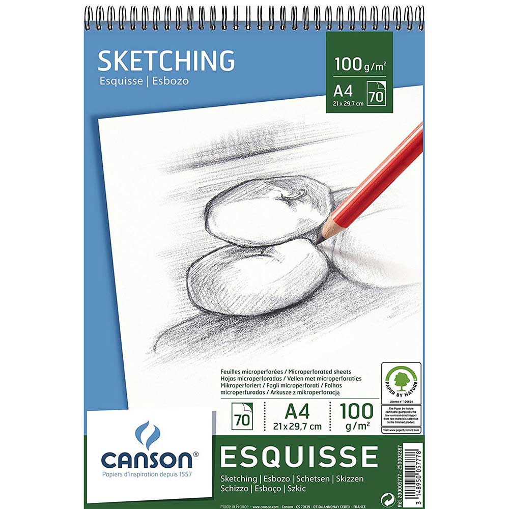 Canson Leisure Esquisse 100gr Spiralli Eskiz Blok 70 Sayfa A4 (21x29.7cm)