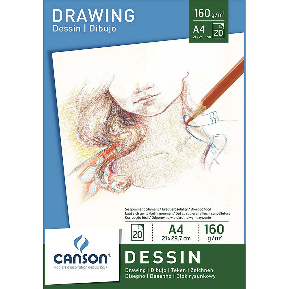 Canson Leisure Dessin 160gr Çizim Blok 20 Sayfa A4 (21x29.7cm)