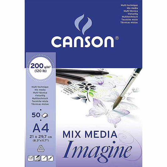 Canson Dessin Blanc Imagine 200gr Hafif Dokulu Çok Amaçlı Çizim Blok 50 Sayfa A4 (21x29.7cm)