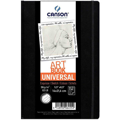 Canson Universal Art Book 96gr Çok Amaçlı Çizim Defteri 112 Sayfa 14x21.6cm (Sert Kapak)