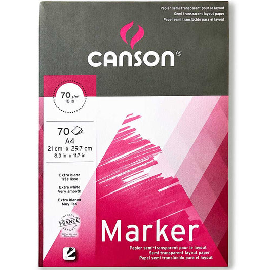 Canson Marker Pad 70gr Layout Markör Blok 70 Sayfa A4 (21x29.7cm)