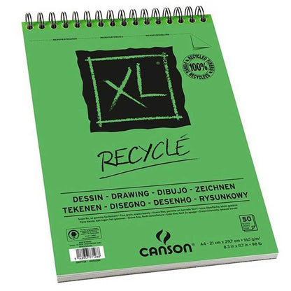Canson XL Recycle Drawing Spiral Pad 160gr 50 Sayfa A4 (21x29.7cm)