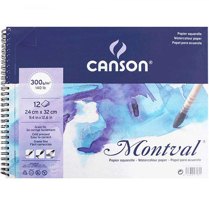 Canson Montval Aquarelle Cold Pressed 300gr Spiralli Sulu Boya Blok 12 Sayfa 24x32cm