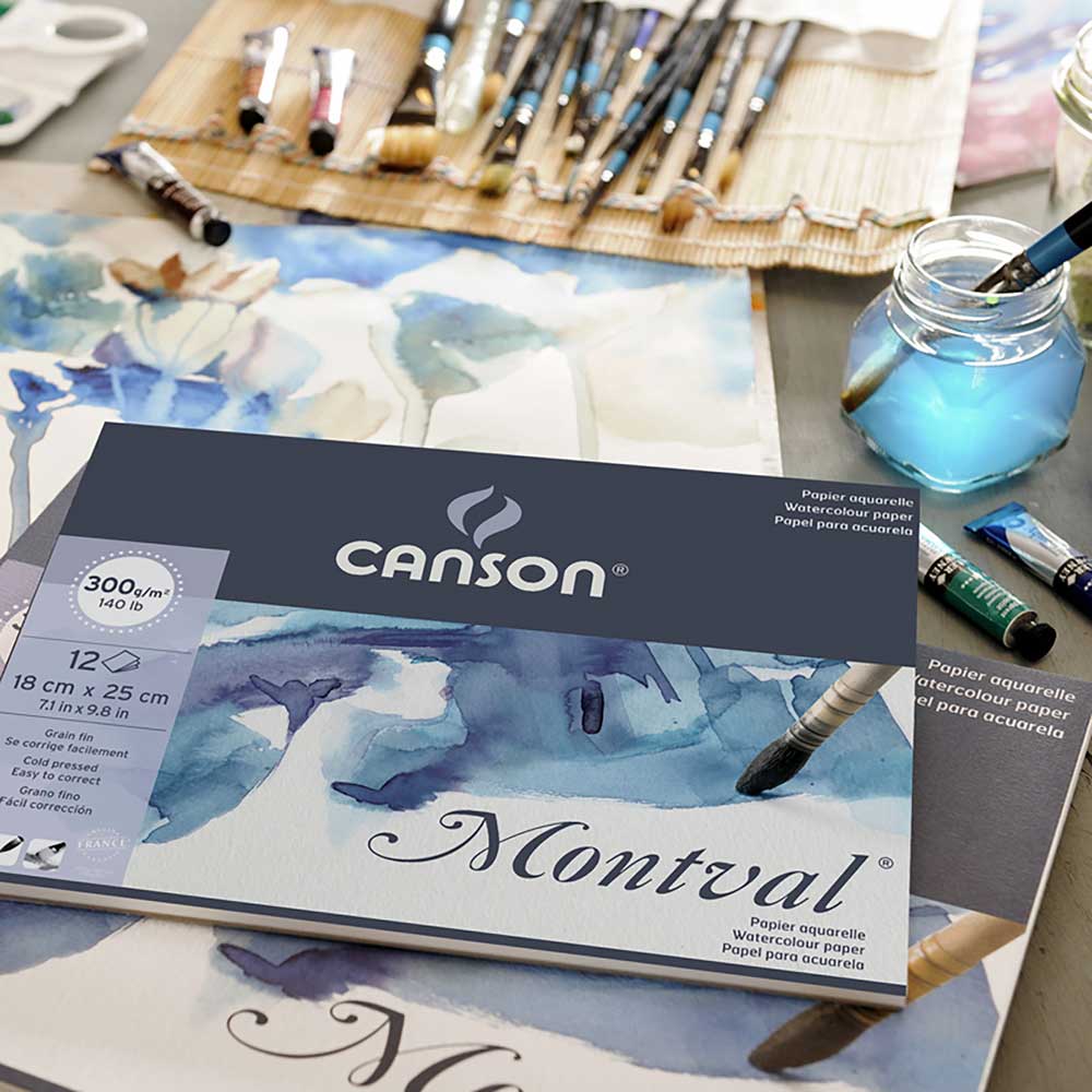 Canson Montval Aquarelle Cold Pressed 300gr Spiralli Sulu Boya Blok 12 Sayfa 32x41cm