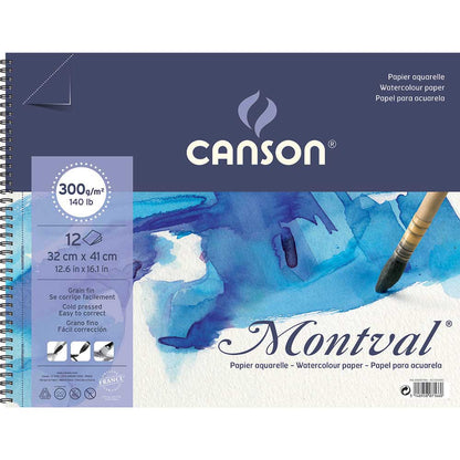 Canson Montval Aquarelle Cold Pressed 300gr Spiralli Sulu Boya Blok 12 Sayfa 32x41cm