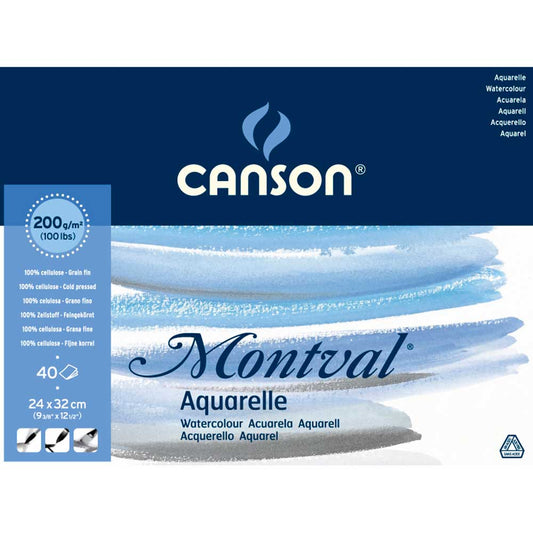 Canson Montval Aquarelle Cold Pressed 200gr Sulu Boya Blok 40 Sayfa 24x32cm