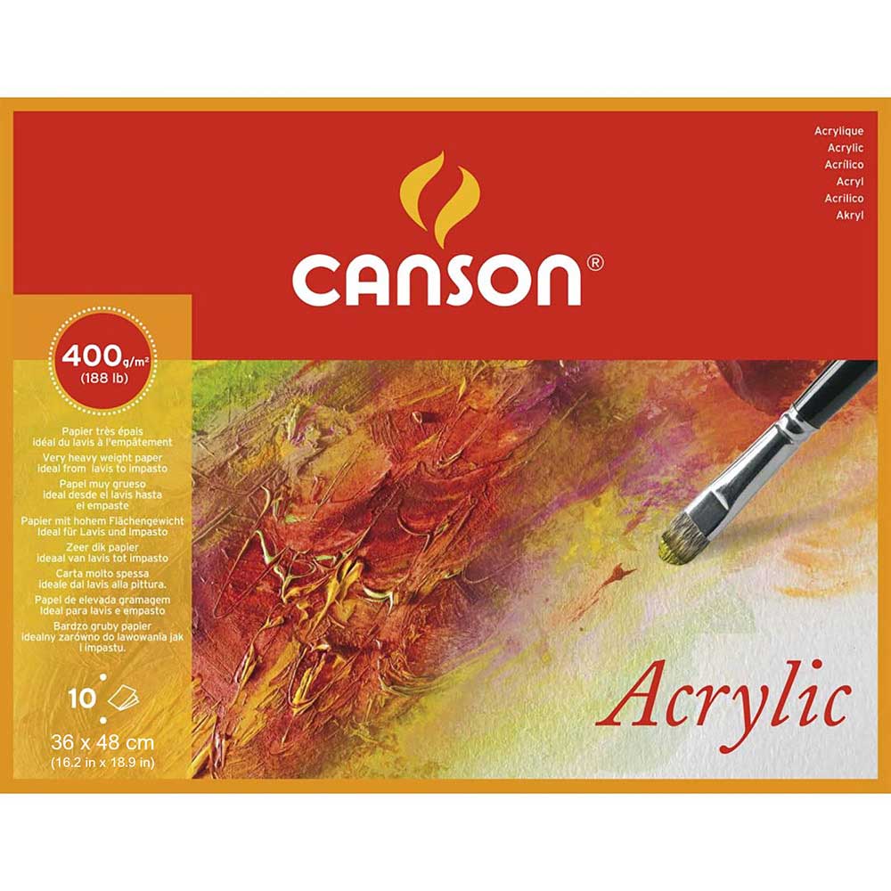Canson Acrylic Block 400gr Akrilik Blok 10 Sayfa 36x48cm