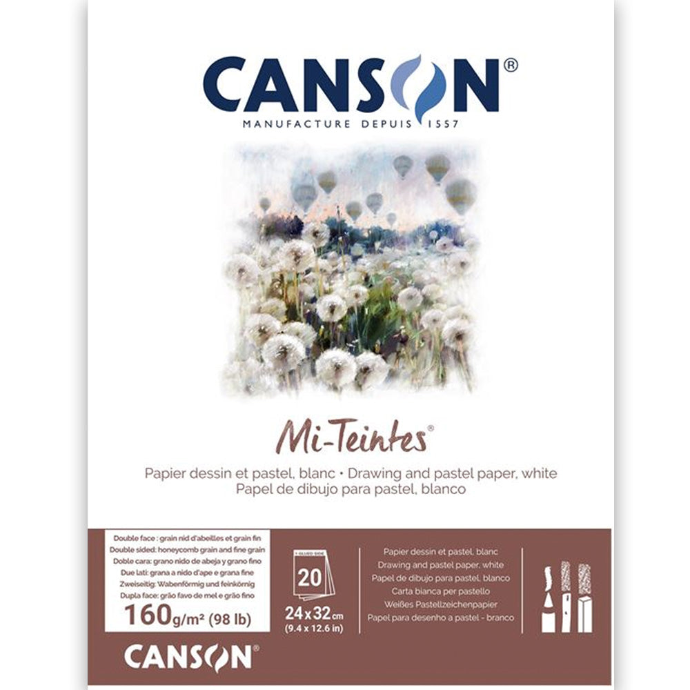 Canson Mi-Tientes Pad 160gr White 24x32cm 20 Sayfa